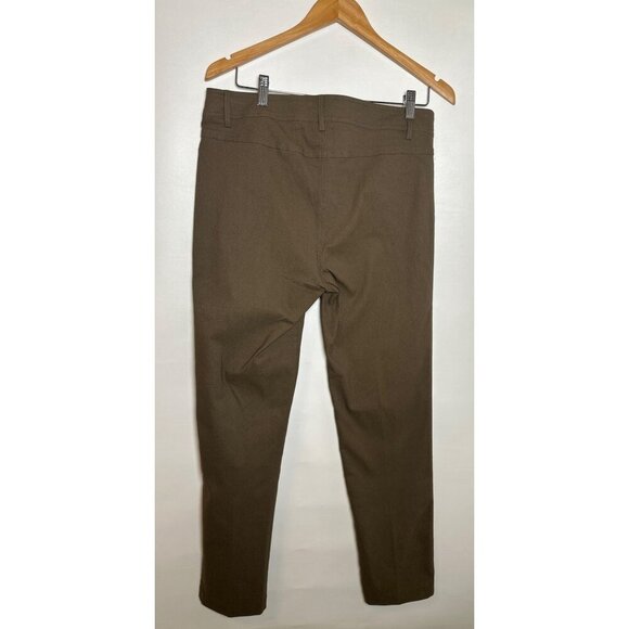 89th & Madison Millennium Straight leg pants, Size 12 Brown Textured Slacks - Picture 3 of 7